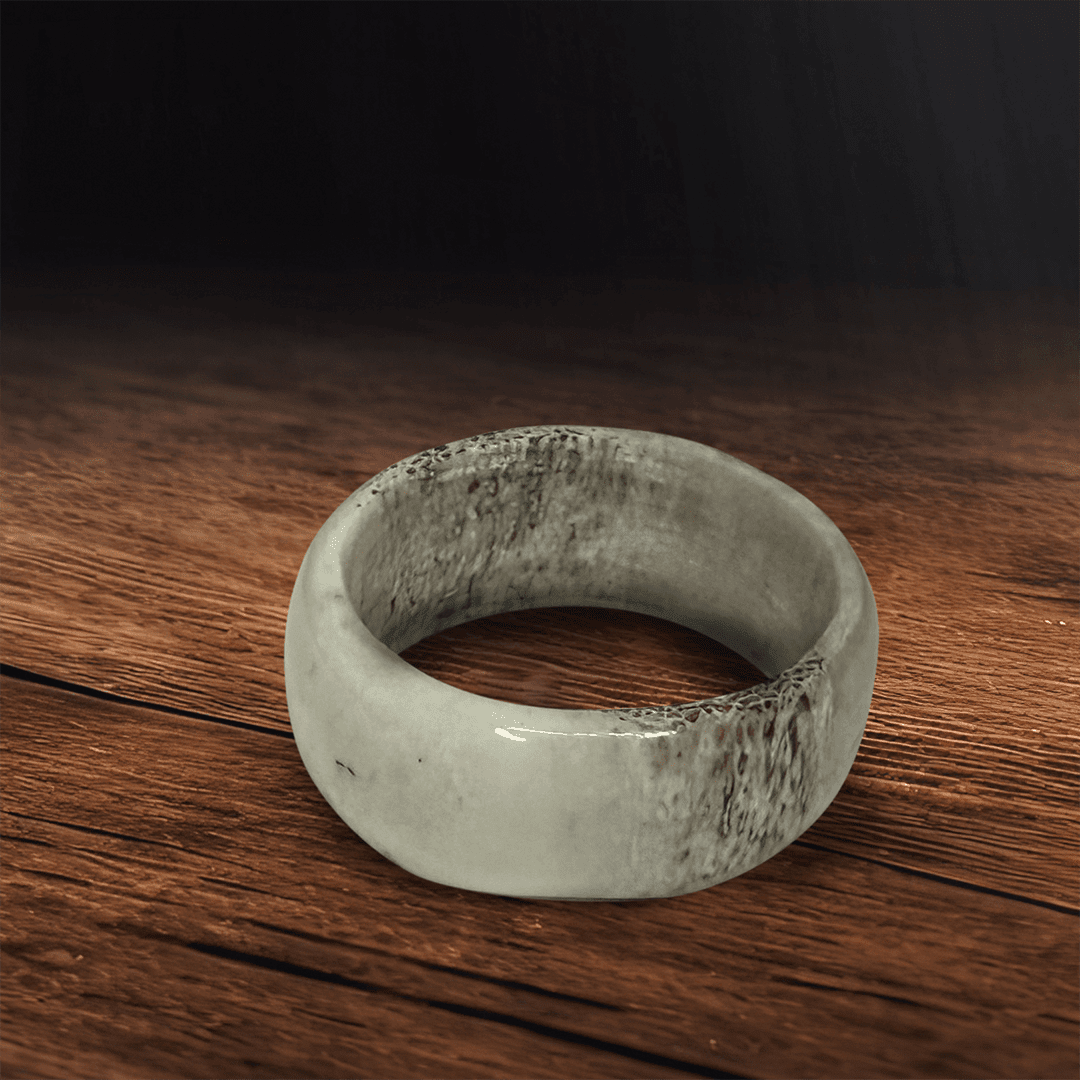 Wild Meadow Fallow Antler Ring Flat
